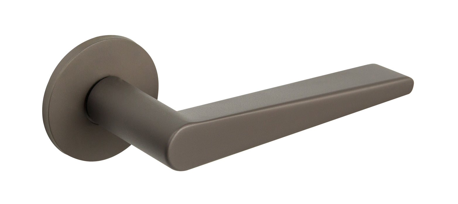 Tupai Exclusivo 5S Line Torrao Lever Door Handle on 5mm Slimline Round Rose - Titanium