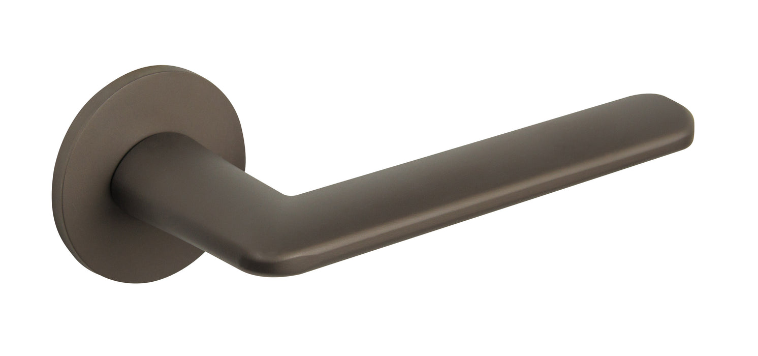 Tupai Exclusivo 5S Line Tavira Lever Door Handle on 5mm Slimline Round Rose - Titanium