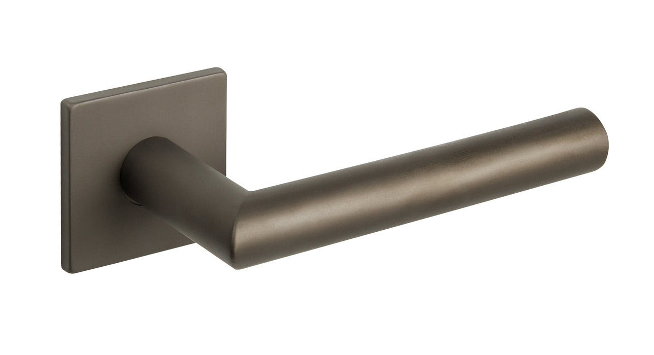 Tupai Exclusivo 5S Line Covela Lever Door Handle on 5mm Slimline Square Rose - Titanium