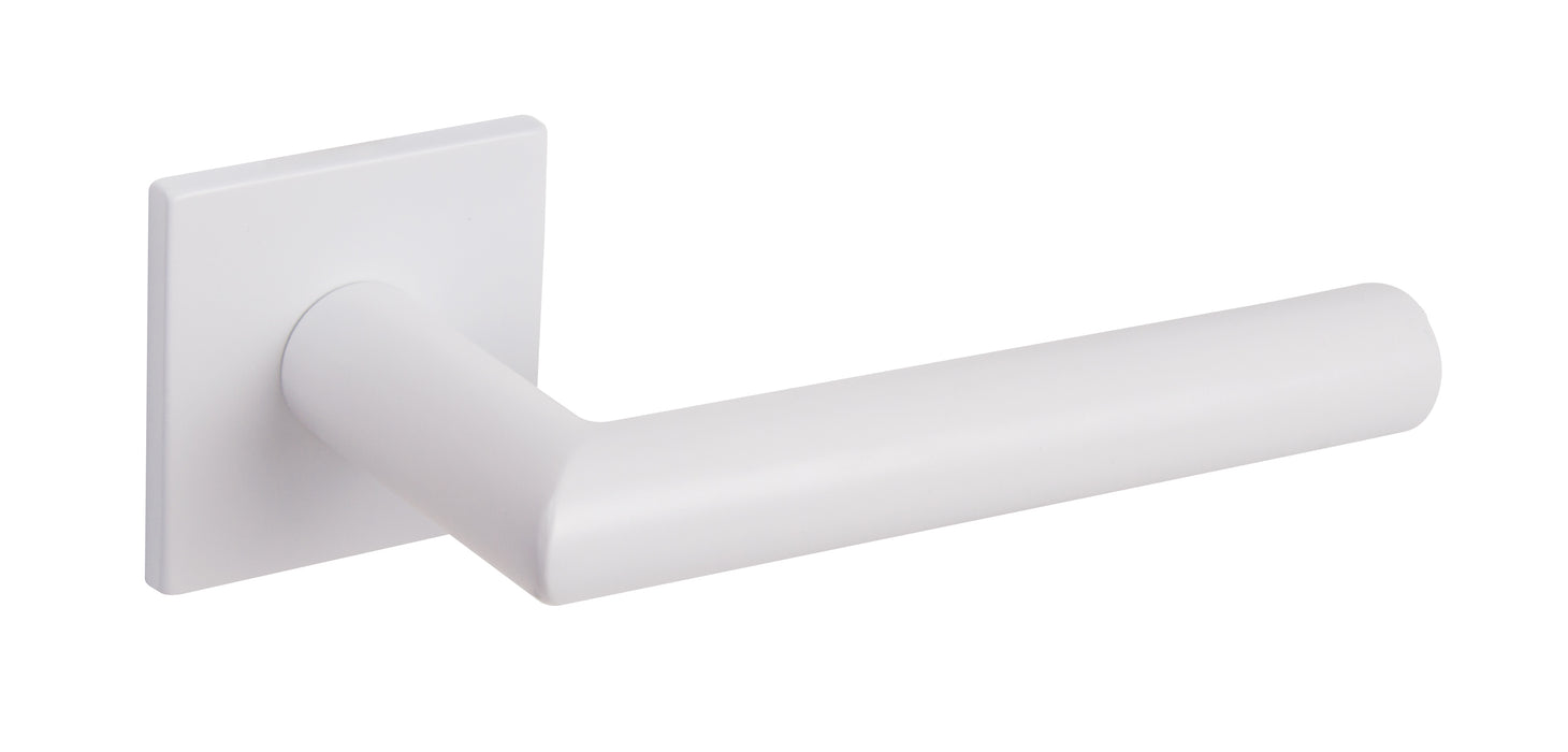 Tupai Exclusivo 5S Line Covela Lever Door Handle on 5mm Slimline Square Rose - White