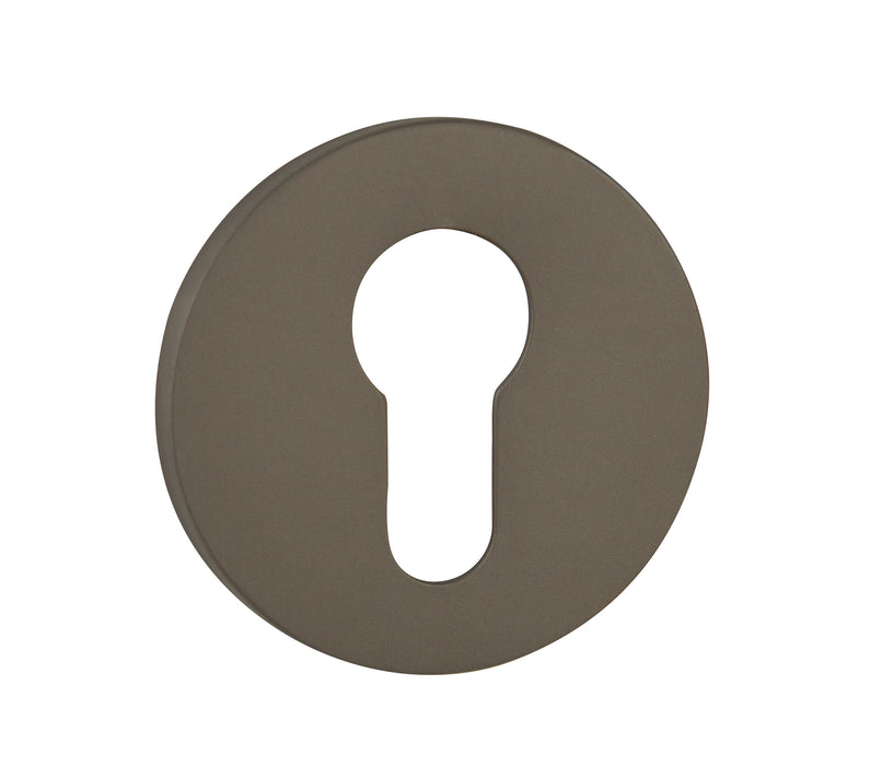 Tupai Exclusivo 5S Line Euro Escutcheons on 5mm Slimline Round Rose - Titanium