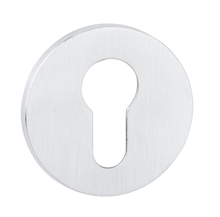 Tupai Exclusivo 5S Line Euro Escutcheons on 5mm Slimline Round Rose - White