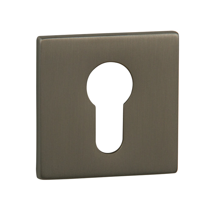 Tupai Exclusivo 5S Line Euro Escutcheons on 5mm Slimline Square Rose - Titanium