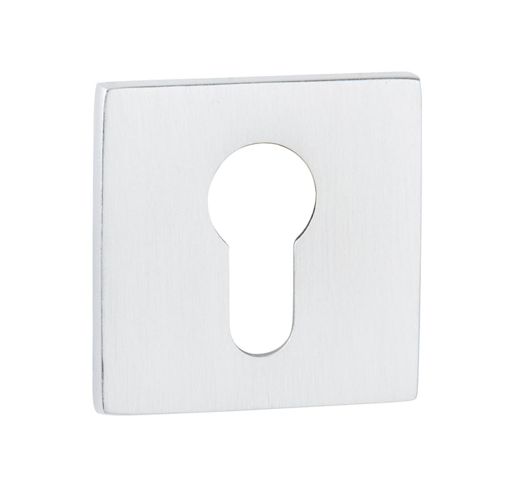 Tupai Exclusivo 5S Line Euro Escutcheons on 5mm Slimline Square Rose - White