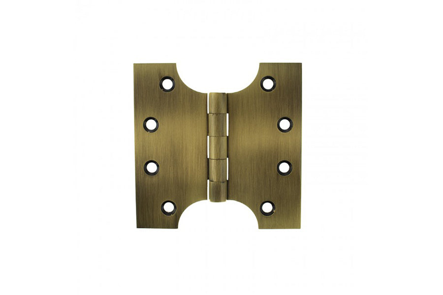 Atlantic Solid Brass Parliament Hinges 4" x 2" x 4mm - Antique Brass