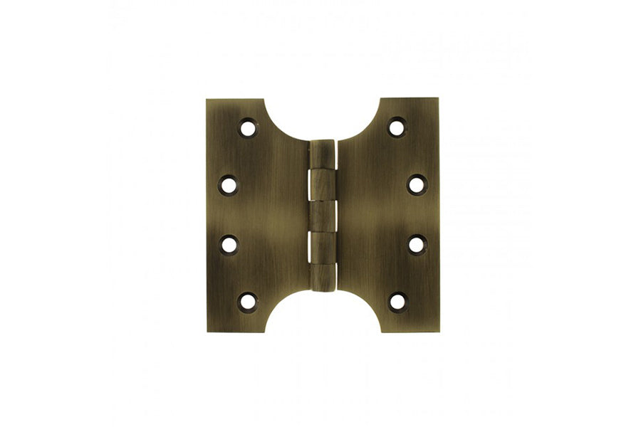 Atlantic Solid Brass Parliament Hinges 4" x 2" x 4mm - Matt Antique Brass