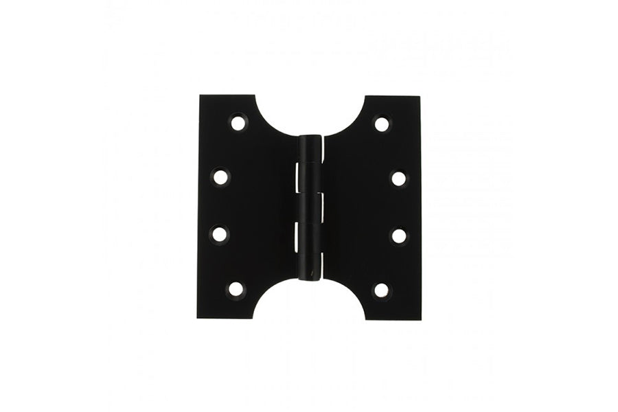 Atlantic Solid Brass Parliament Hinges 4" x 2" x 4mm - Matt Black