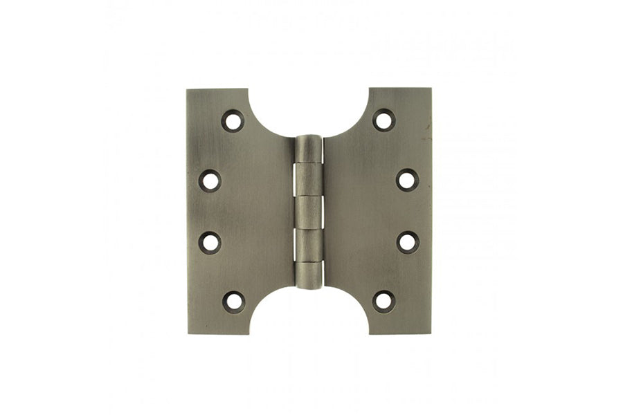 Atlantic Solid Brass Parliament Hinges 4" x 2" x 4mm - Matt Gun Metal