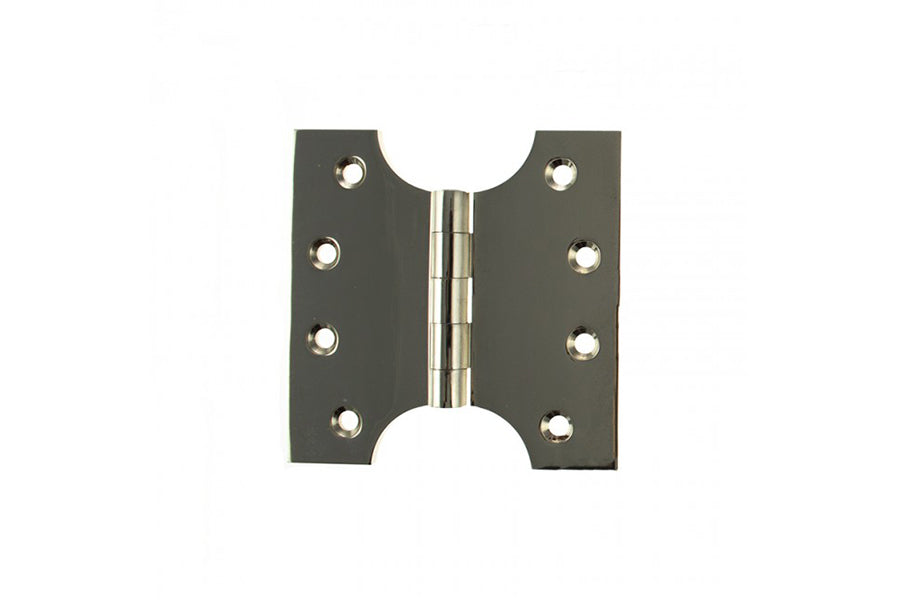 Atlantic Solid Brass Parliament Hinges 4" x 2" x 4mm - Polished Nickel